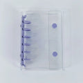 Macaron A7 Binder Cover 6-Hole PVC Transparent Collectible Organizer Binder Cover Nixie Purple