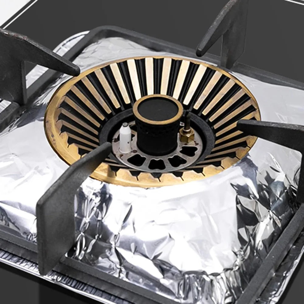 Aluminum Foil Gas Stove Liners – Disposable Covers 10/20 Pcs Stove Liner Cover Nixie