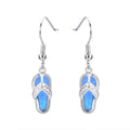 White Simulated Opal Stud Earrings – Lead & Nickel Free Stud Earrings Nixie Blue