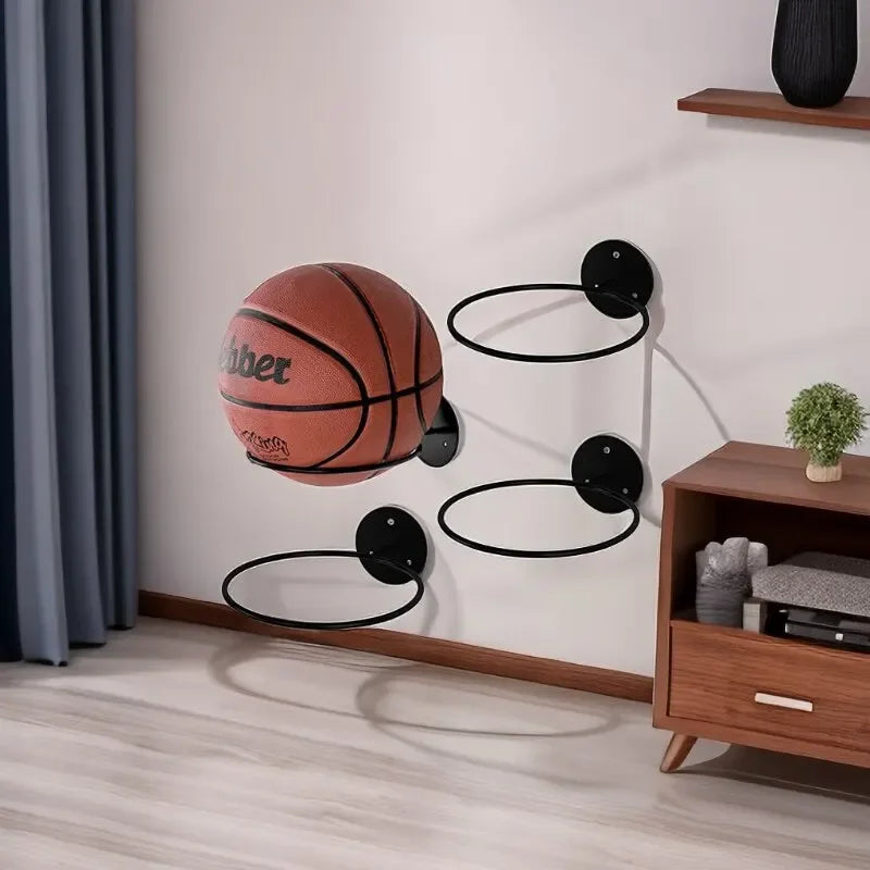 Wall Mounted Sports Ball Storage Rack – Iron Frame Holder