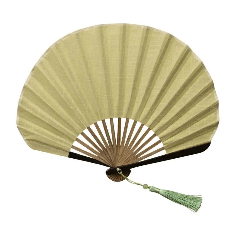 Japanese Folding Hand Fan – Bamboo & Cotton Linen | Nixie Folding Hand Fan Nixie