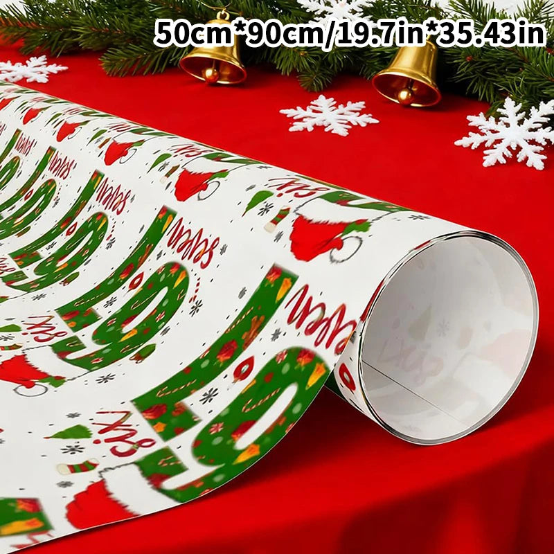 Christmas Wrapping Paper – Festive Santa Holiday Gift Wrap Christmas Wrapping Paper Nixie A