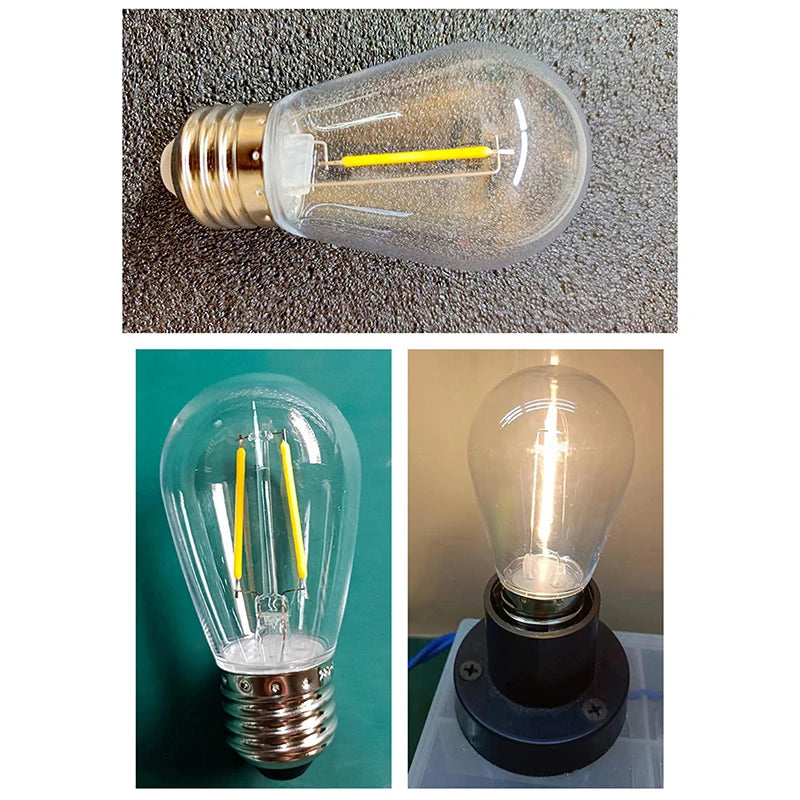 S14 LED Bulb E26/E27 Warm White Shatterproof String Light Bulb LED String Light Bulb Nixie