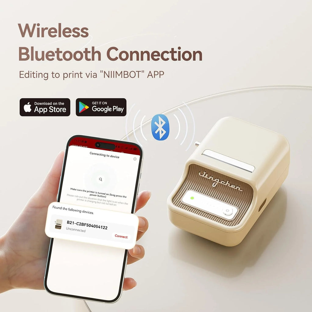 Niimbot B21 Bluetooth Thermal Label Printer – Portable Label Maker