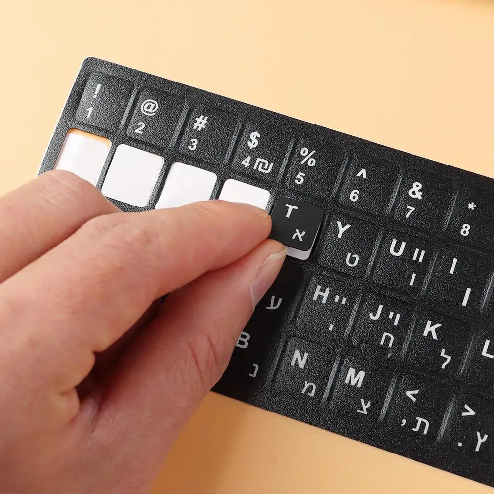 Hebrew Alphabet Keyboard Stickers for Laptop & Desktop Keyboard Stickers Nixie
