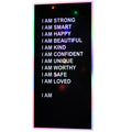 Affirmations Mirror with Colorful LED String Lights | Acrylic
