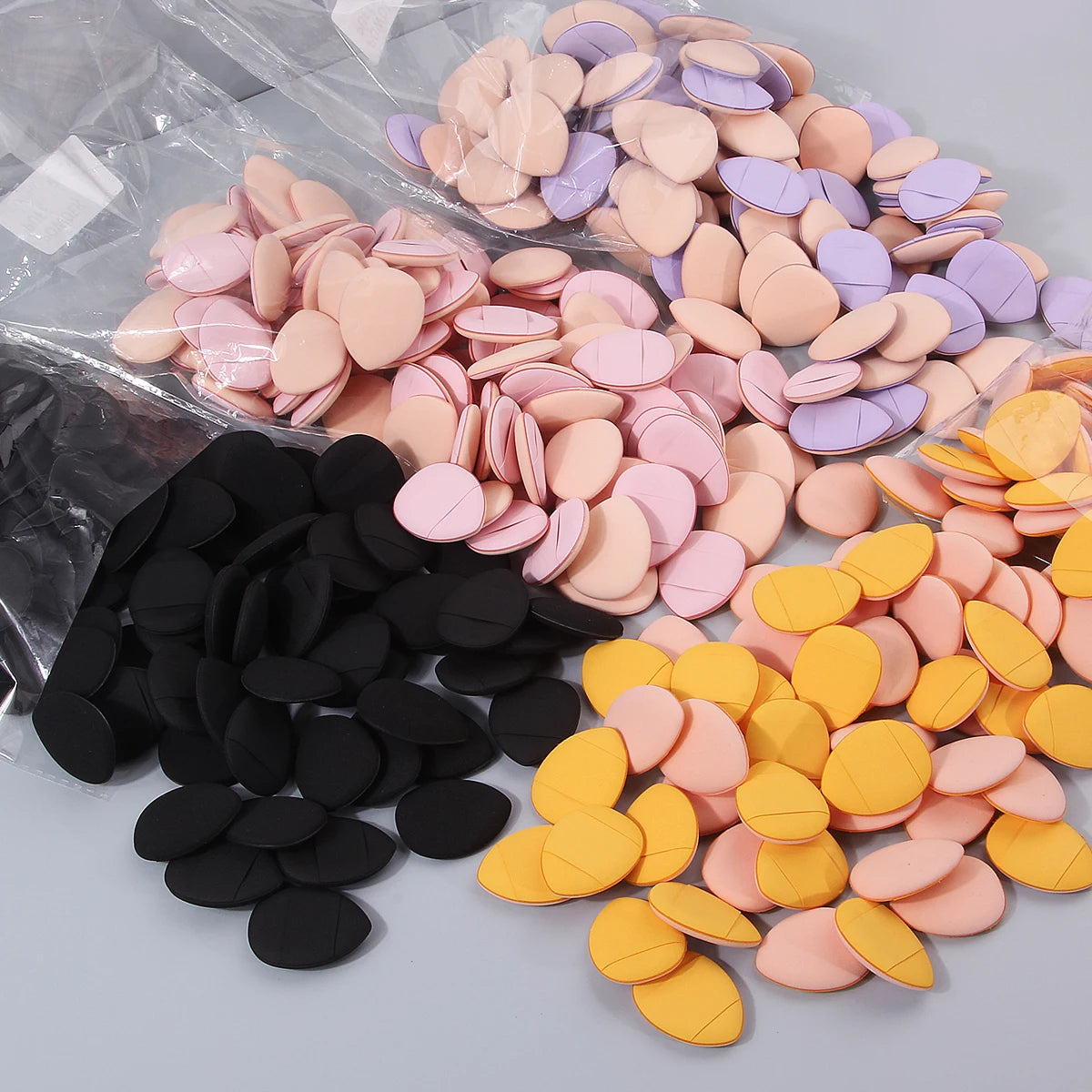 100PCS Mini Finger Powder Puffs – Soft Sponge Makeup Applicators Makeup Sponge Puffs Nixie