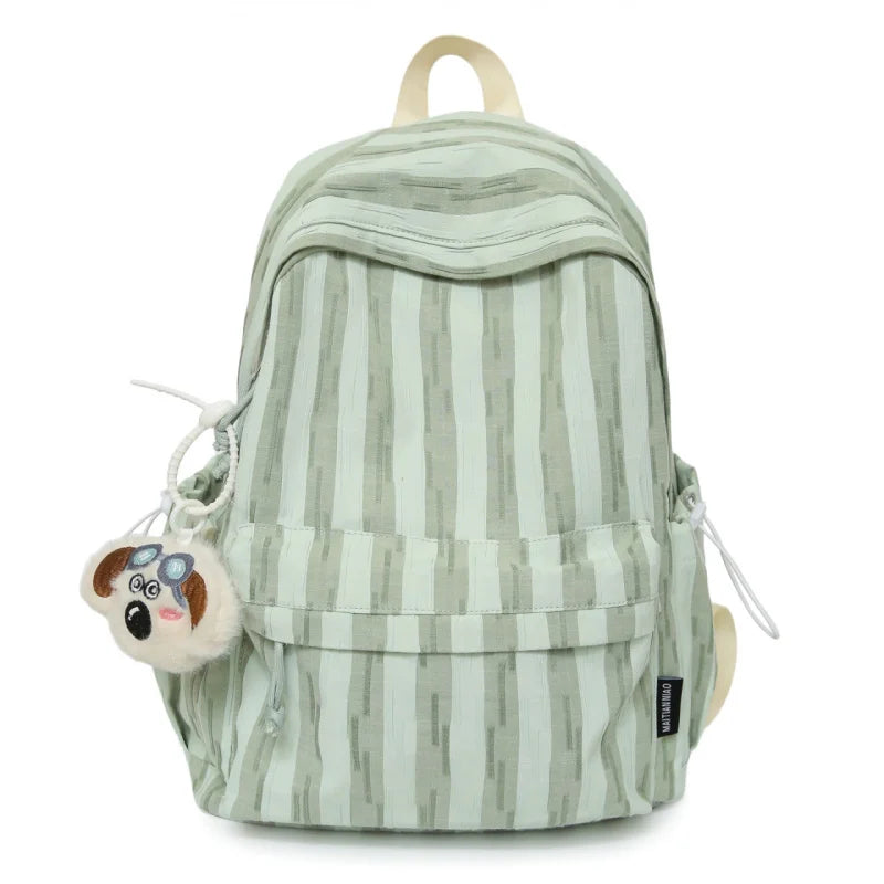 Korean Style Striped Casual Lightweight Student Backpack Student Backpack Nixie