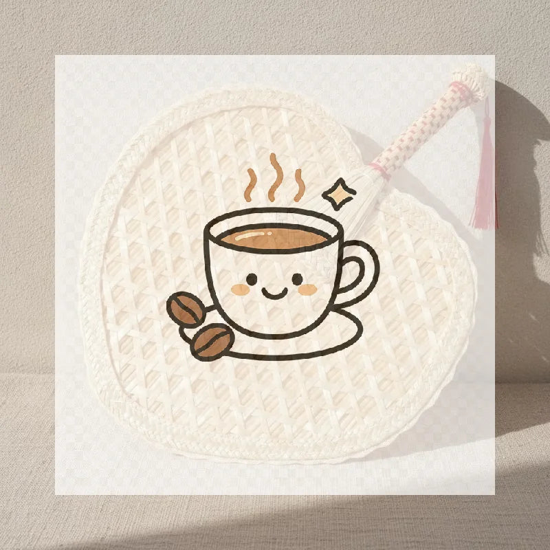 Hand-Woven Wheat Straw Fan – Natural Handheld Cooling Fan Handheld Straw Fan Nixie