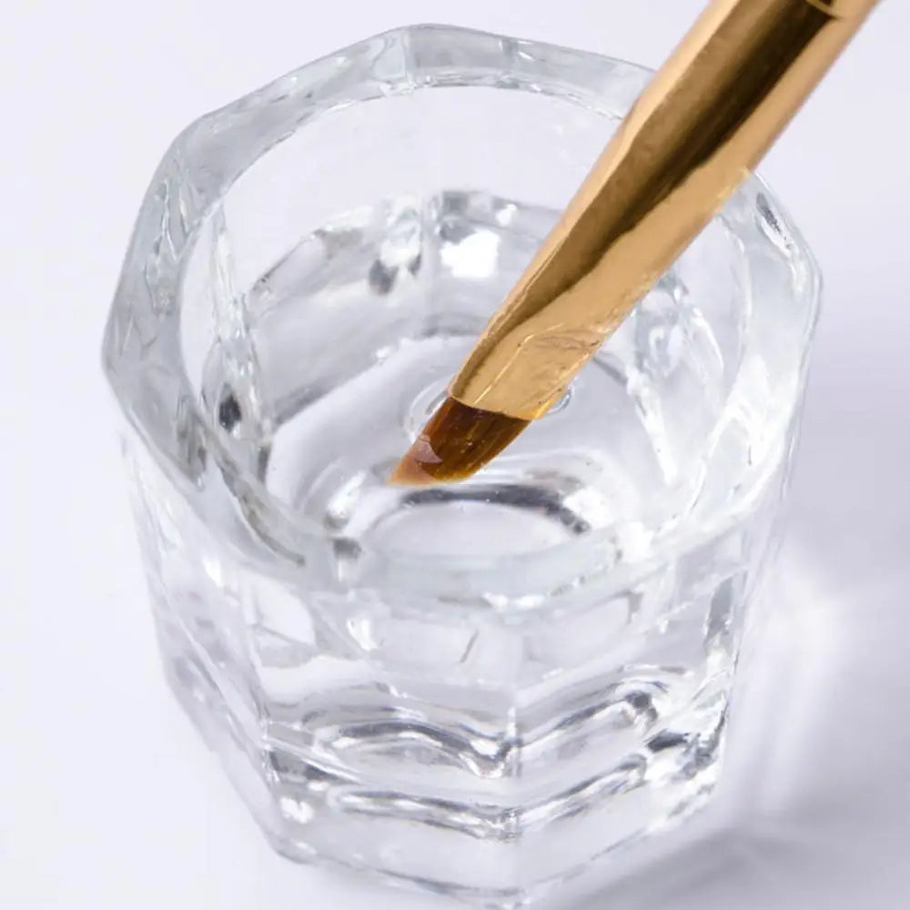 Octagonal Glass Dappen Dish for Acrylic Nail Art | Crystal Cup Nail Art Dappen Dish Nixie