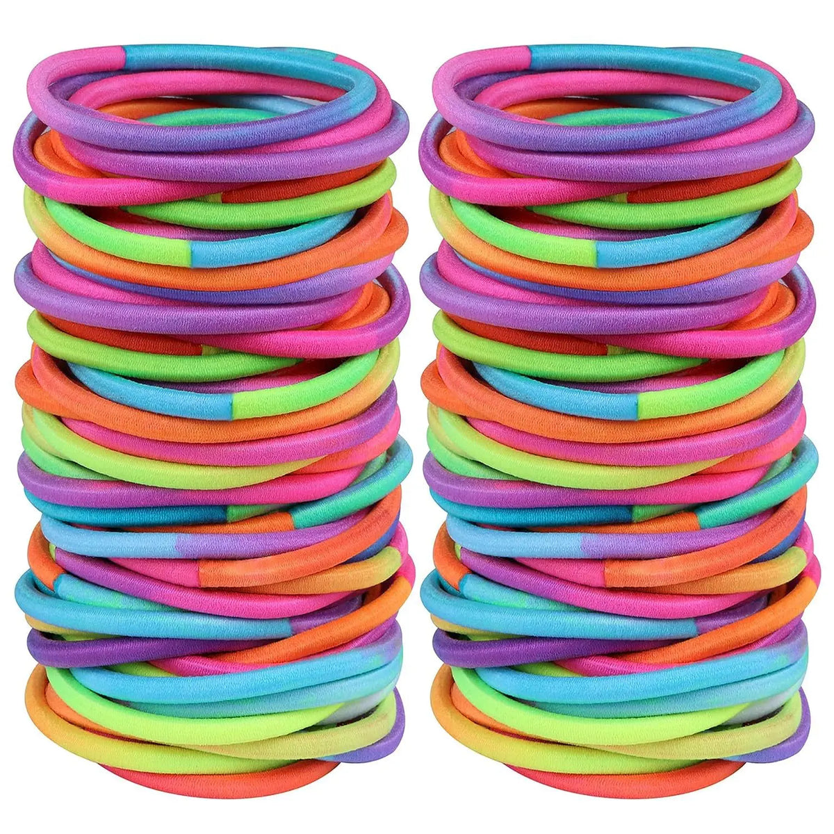 Black Elastic Hair Ties 4MM Ponytail Holders 10/30/50 Pack