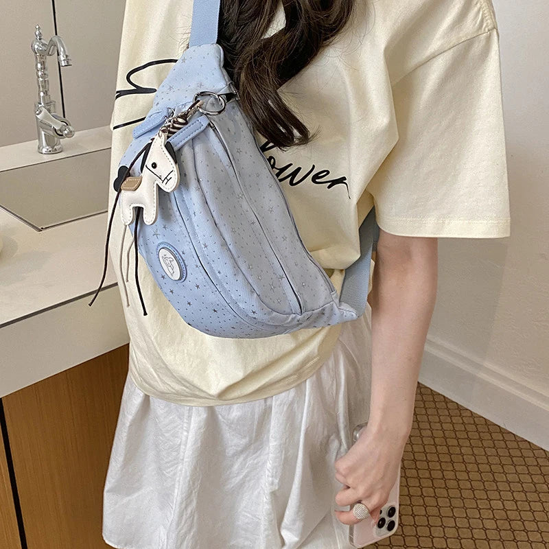 Japanese Star Print Crossbody Chest Bag – Cute Waist Pack Crossbody Chest Bag Nixie