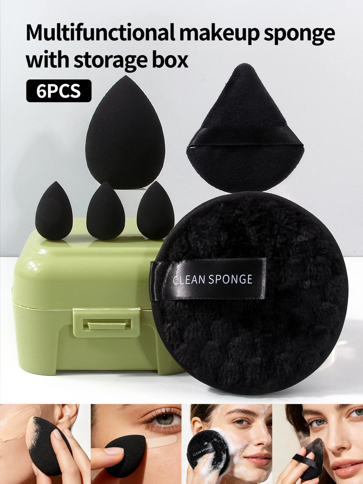 7-Piece Makeup Sponge Set with Storage Box | Multiple Styles Makeup Sponge Set Nixie