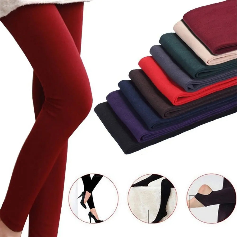 Women's Fleece Lined Thermal Leggings – Slim Winter Tights Thermal Leggings Nixie
