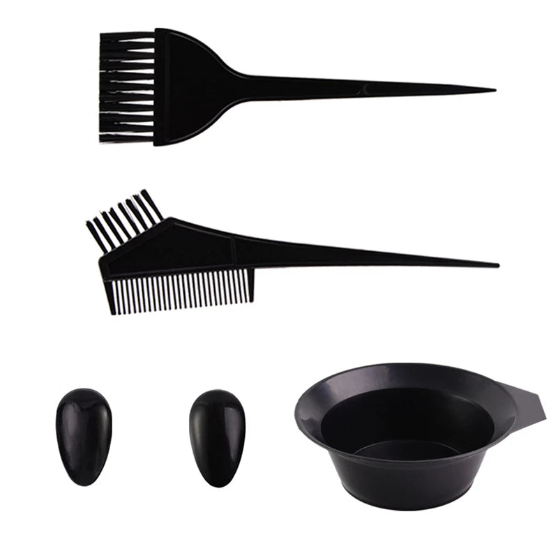 Hair Dyeing Tools Set – Brushes, Bowls, Cape & Gloves Kit Hair Coloring Kit Nixie 5-piece set