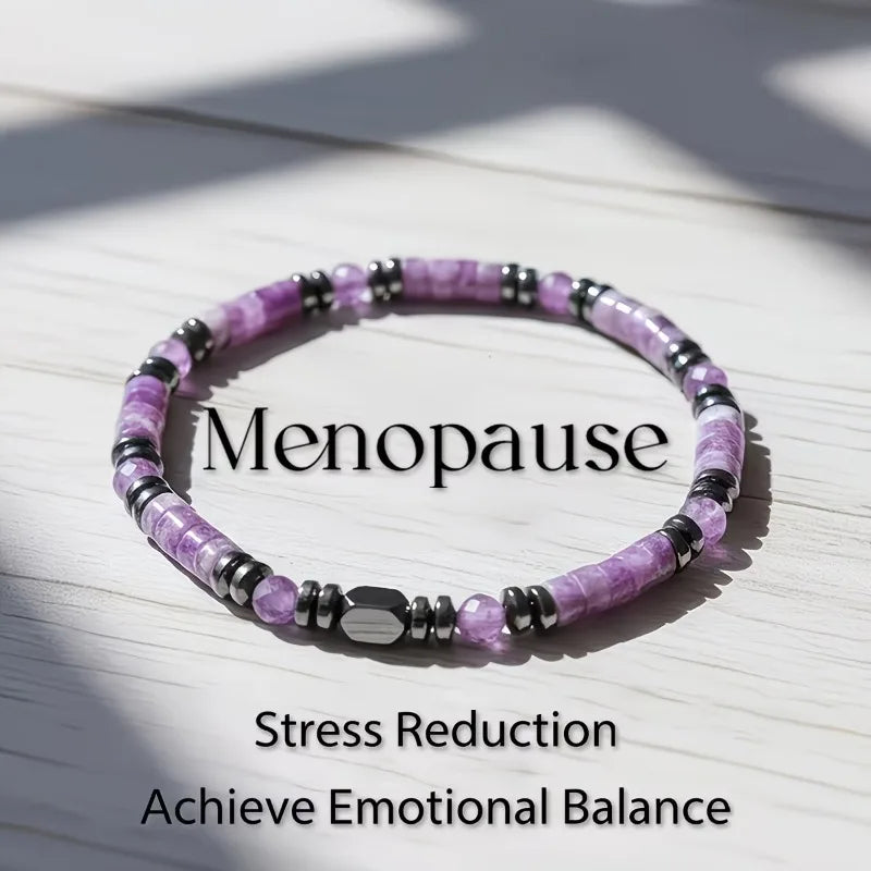 Natural Stone Bead Bracelet – Amethyst, Agate & Tiger Eye Stone Bead Bracelet Nixie