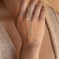 Rhinestone Butterfly Hand Chain Finger Ring Bracelet – Gold & Silver Hand Chain Bracelet Nixie Style-4