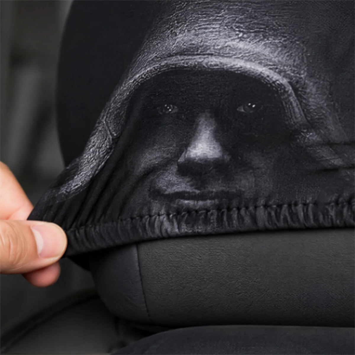4-Pack Ghost Face Car Headrest Covers – Halloween Car Décor Car Headrest Covers Nixie
