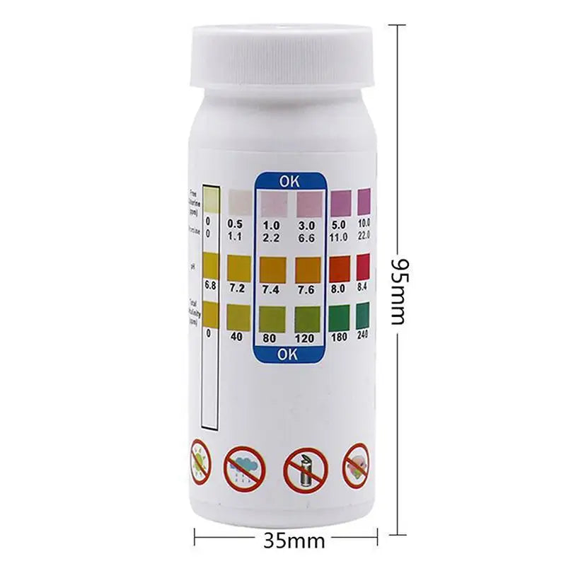 8-in-1 Aquarium Water Test Strips – Fish Tank & Reef Kit