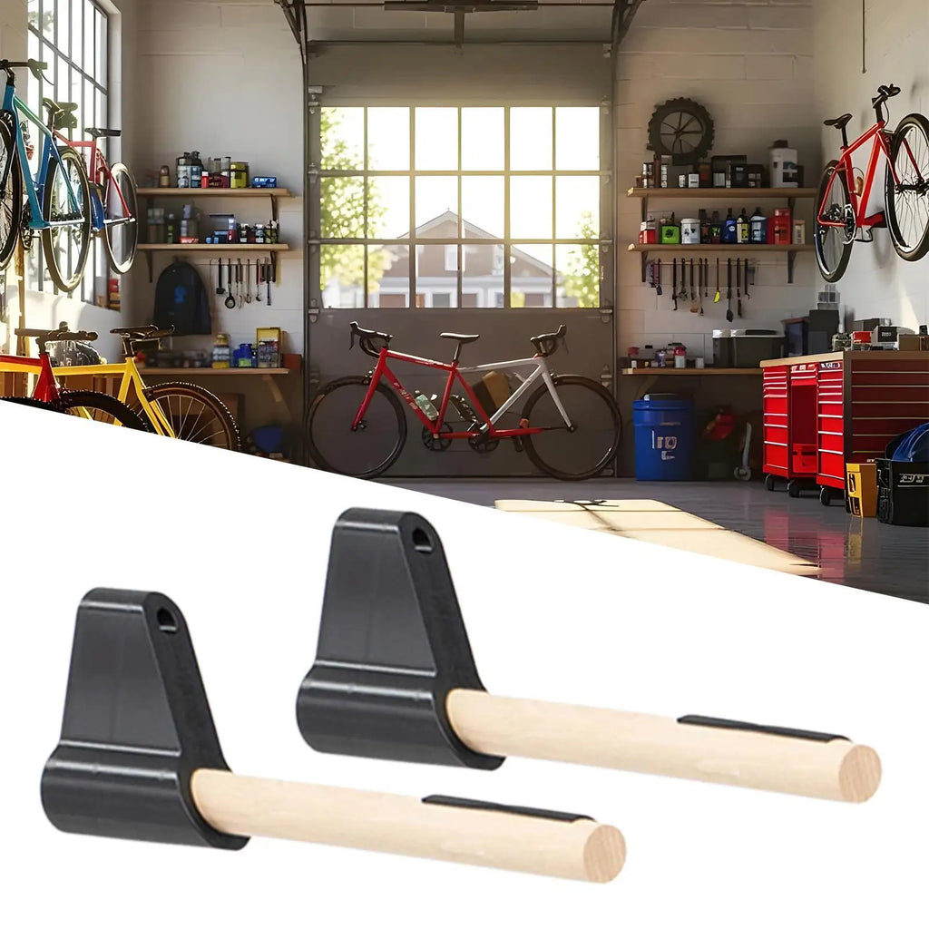 Solid Wood Bicycle Wall Mount Holder – Vertical Bike Bracket