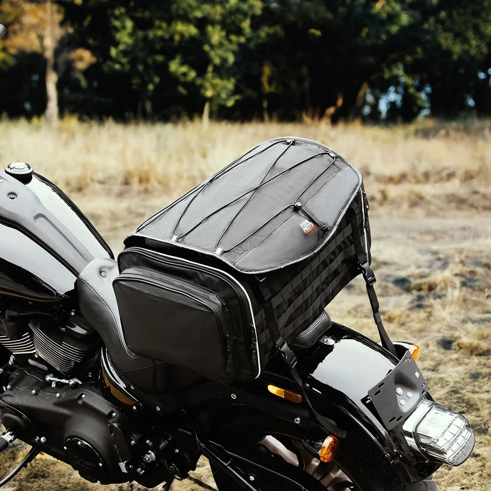 KEMITOUR Expandable Motorcycle Tail Bag – Waterproof Seat Pack Motorcycle Tail Bag Nixie