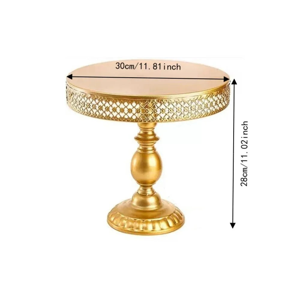 Gold Stainless Steel Cake Stand | Lace Dessert Display