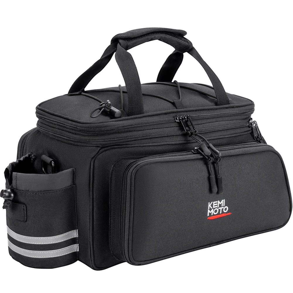 Expandable 10-20L Bike Rear Rack Bag Bicycle Trunk Pannier Bicycle Trunk Bag Nixie Black