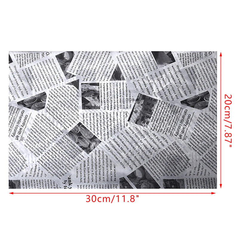 30 Sheets Oil-Proof Wax Paper Food Wrappers & Basket Liners Food Wax Paper Nixie White 30x20cm