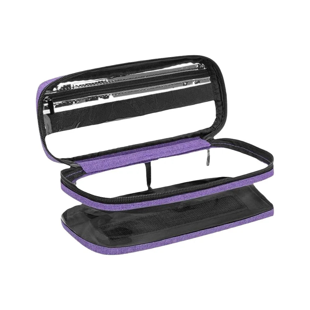 Clear PVC Nail Polish Organizer Bag – Holds 12 Bottles