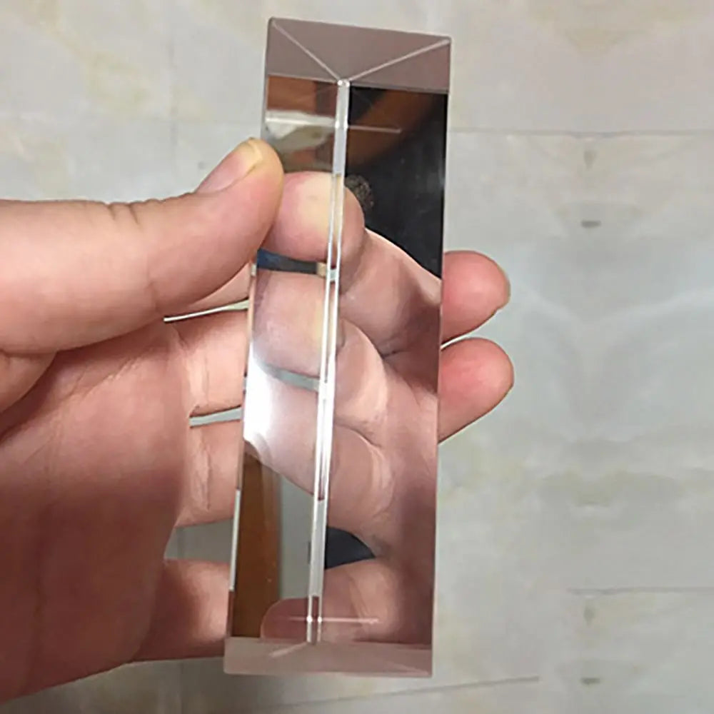 Crystal Glass Triangular Prism – Rainbow Optical Refraction Optical Glass Prism Nixie