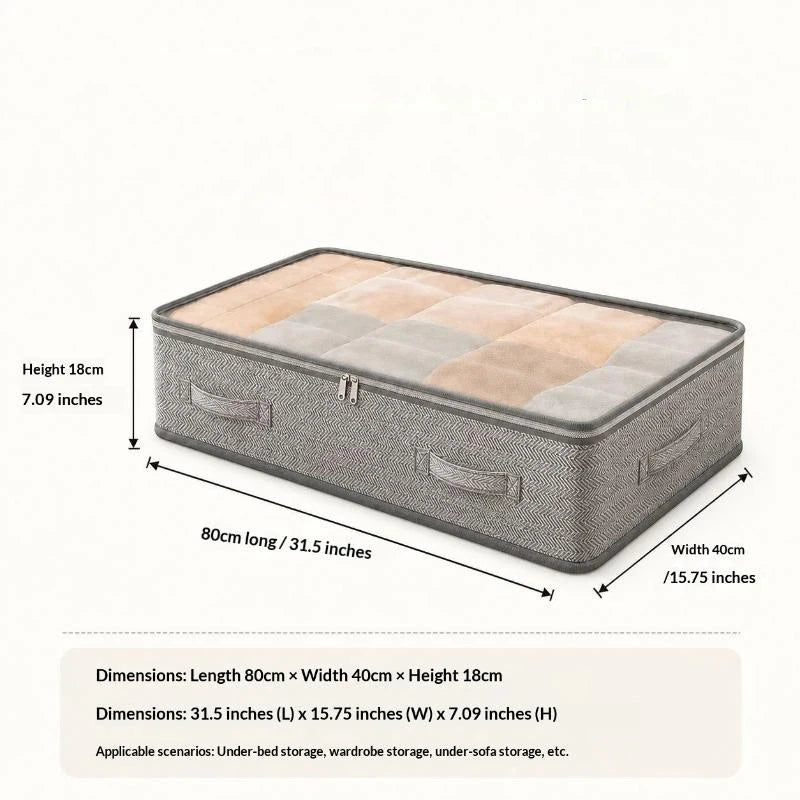 Under Bed Storage Organizer – Foldable Large Capacity with Handles