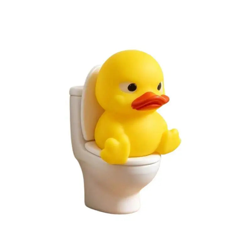 Cute Yellow Duck Toilet Figurine – Novelty Bathroom Decor Novelty Figurine Nixie