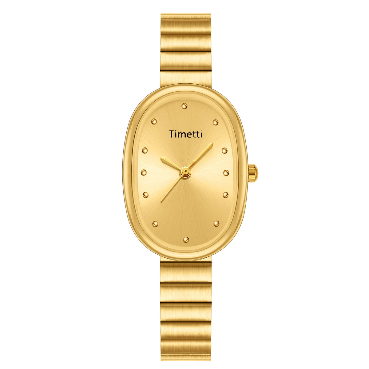 Timetti Women's Oval Quartz Watch – Elegant Daily Timepiece