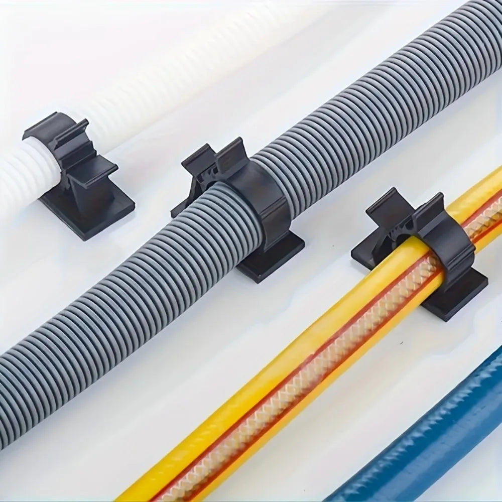 5PCS No-Drill Self-Adhesive Pipe Clips for Wire & Pipe Fixing