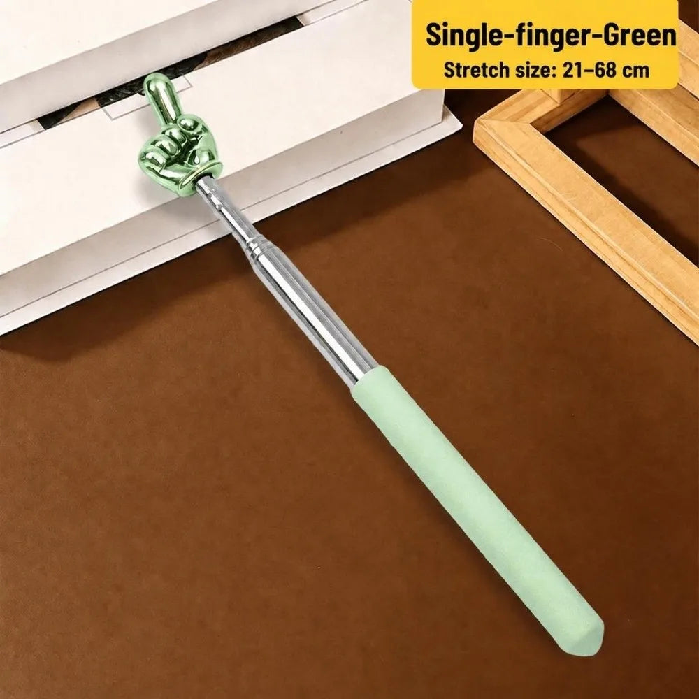 Retractable Teaching Pointer Stick – Finger Tip, Non-Slip Teaching Pointer Stick Nixie Single finger-green
