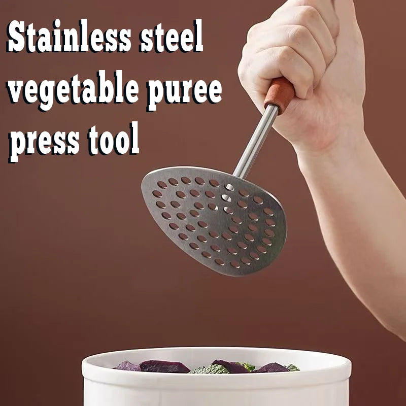Stainless Steel Potato Masher Fine Mesh – Heavy Duty Kitchen Tool Kitchen Masher Tool Nixie