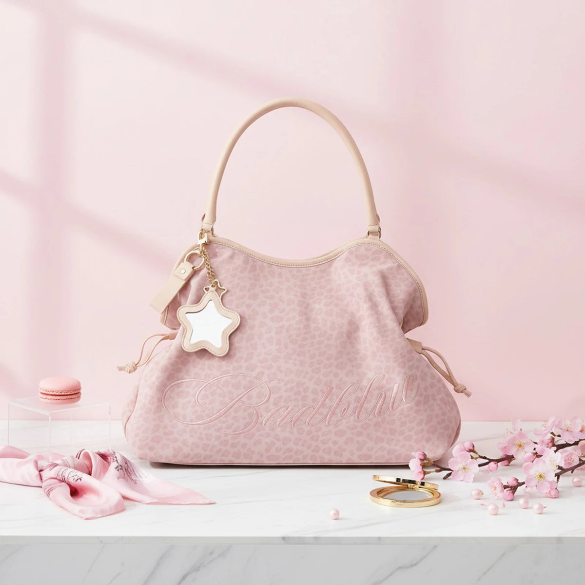 Y2K Leopard Print Tote Bag Large Capacity Women's Shoulder Bag Women's Tote Bag Nixie Pink