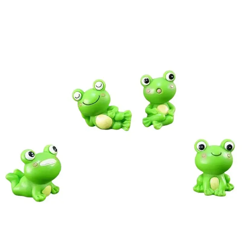 Cute Resin Frog Miniature Figurine – UV Resistant Garden Decor