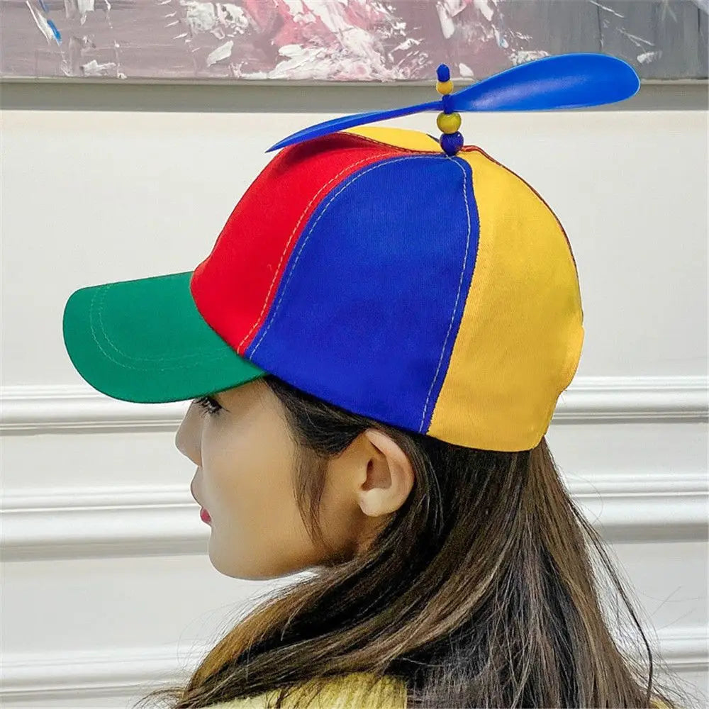 Rainbow Propeller Baseball Cap – Unisex Fun Sun Hat