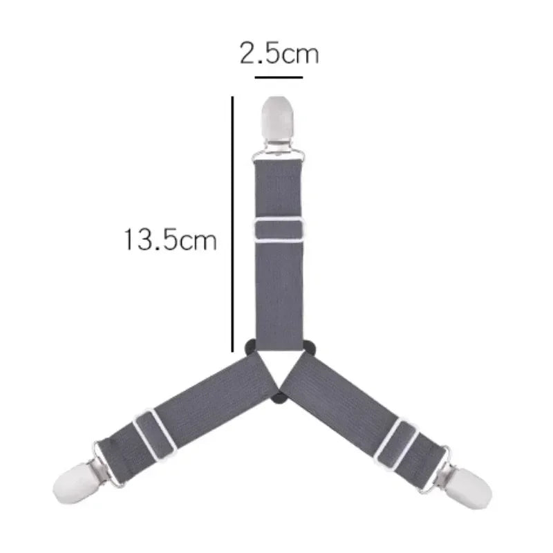 4-Pack Adjustable Elastic Sheet & Tablecloth Holder Clips