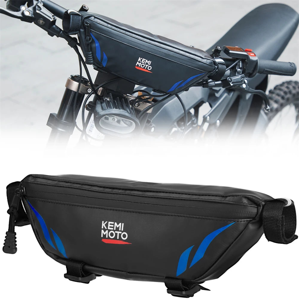Waterproof Motorcycle Handlebar Bag – Universal Storage Pouch