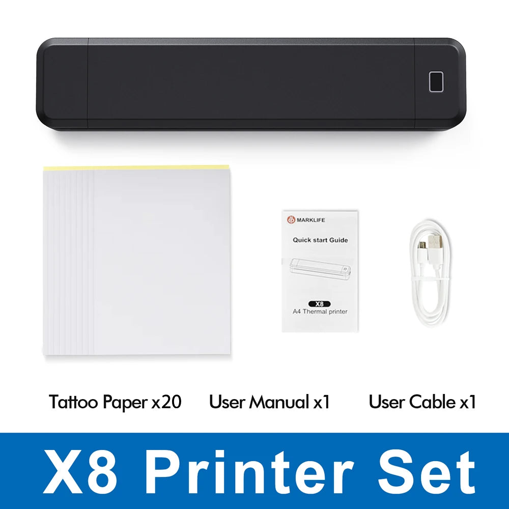 Marklife A4 Portable Thermal Tattoo Printer – Inkless Bluetooth