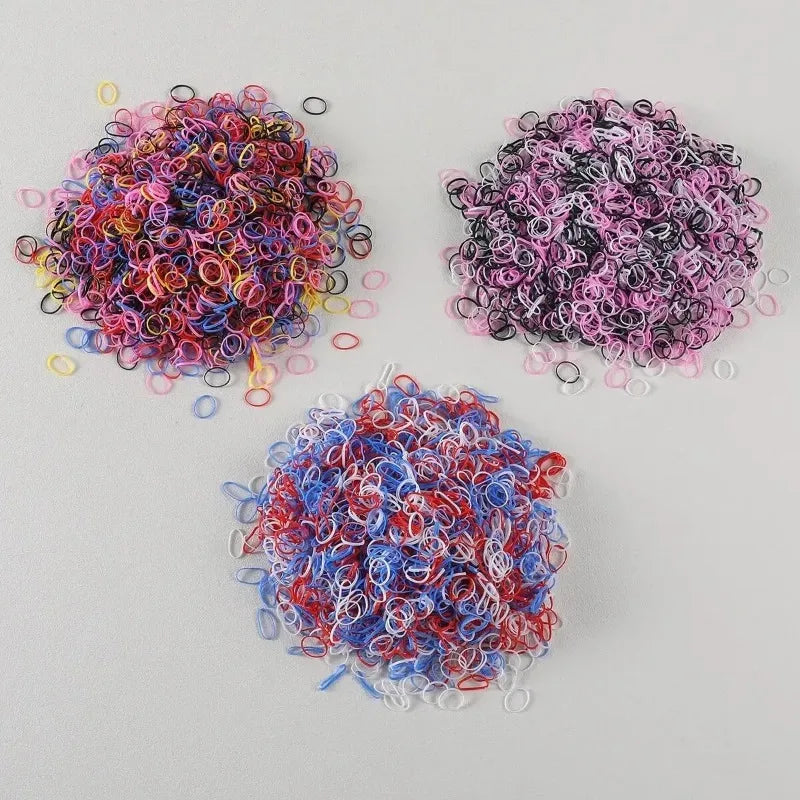 1500 Pcs Colorful Rubber Hair Ties for Girls & Kids Ponytail Kids Hair Ties Nixie