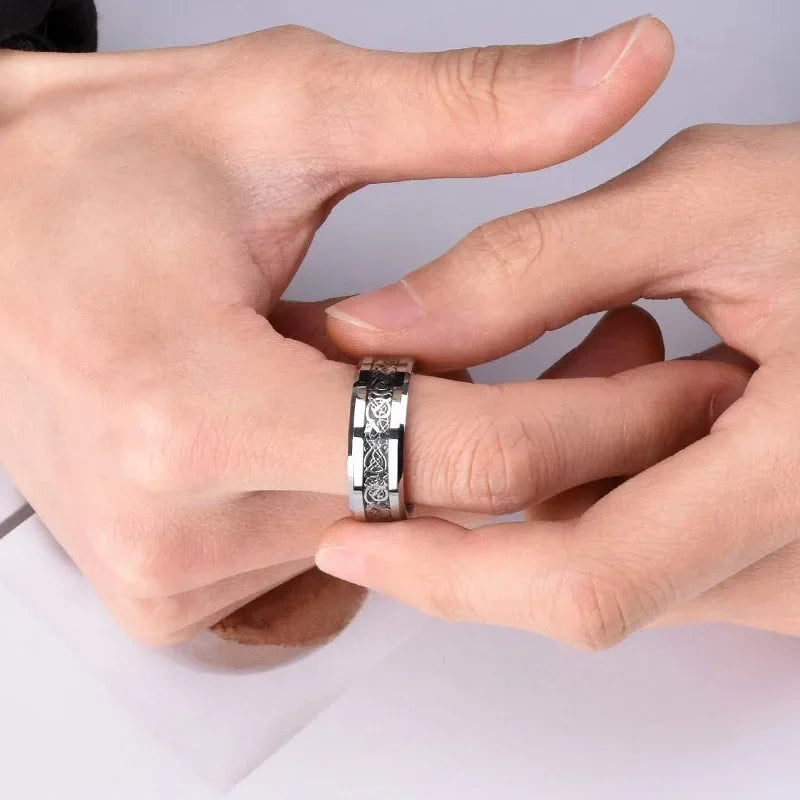 Gothic Crystal Infinity Heart Couple Rings – Stainless Steel Fashion Ring Nixie