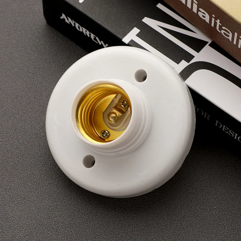 E27 Lamp Socket PP Bulb Holder 220V 10A – White Lamp Socket Holder Nixie 80mm