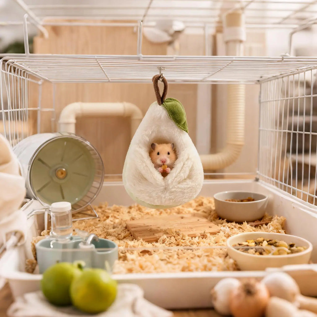 Pear-Shaped Hamster Hanging Bed | Small Pet Habitat Nest