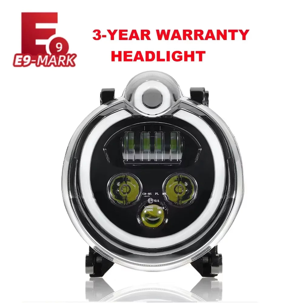 KEMITOUR LED Headlight for Yamaha VMAX 1700 – DRL, E-Mark Motorcycle Headlight Nixie Headlight