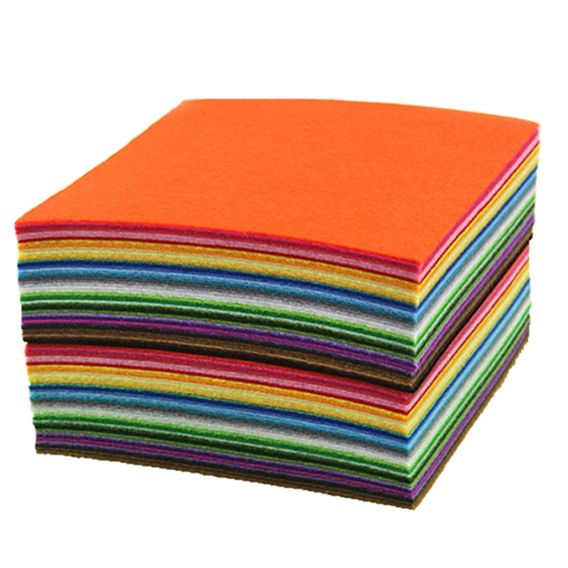 20Pcs Soft Felt Fabric Sheets – 20 Colors DIY Craft Squares Felt Fabric Sheets Nixie