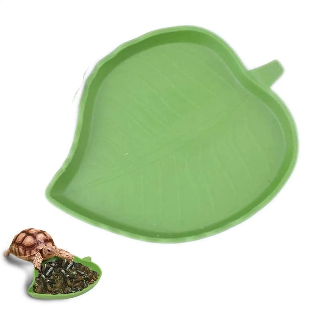 Leaf Shape Reptile Food & Water Bowl for Turtles & Lizards