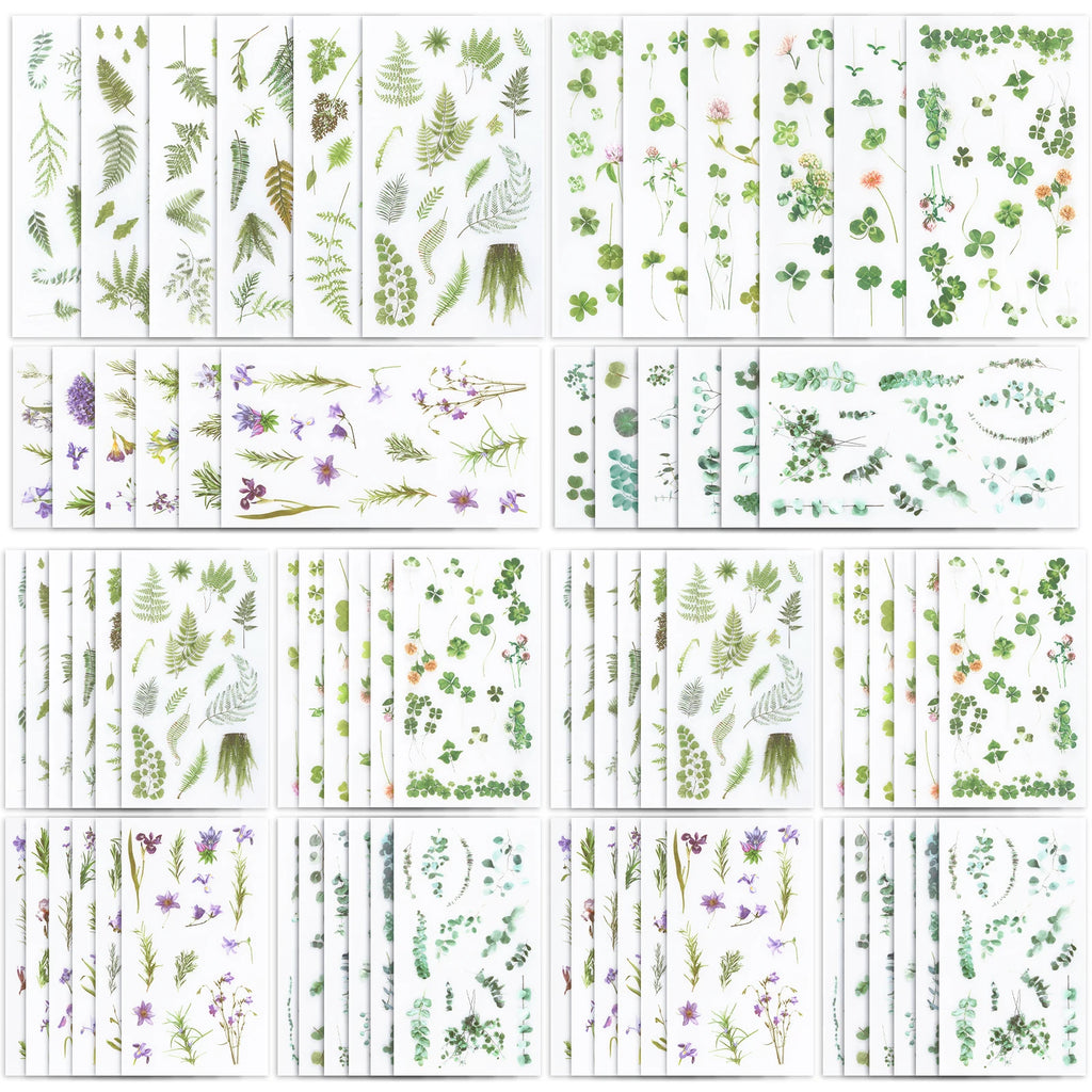 12-Pack Plant Flower Scrapbook Stickers – Waterproof DIY Decals Scrapbook Sticker Set Nixie